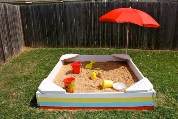 DIY Sandpit Ideas ไอเดียร์ทำกระบะทรายเล่นเองที่บ้าน