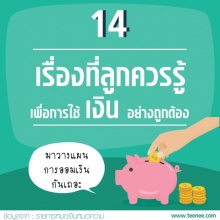 14 เรื่องที่ลูกควรรู้ เพื่อการใช้เงินอย่างถูกต้อง!